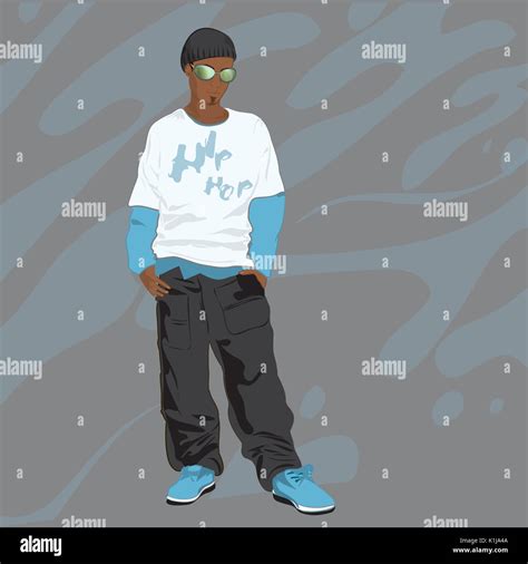 Ilustración Vectorial De La Moda Hip Hop Guy Imagen Vector De Stock Alamy