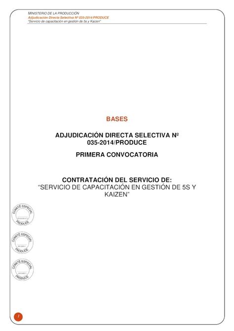 PDF BASES ADJUDICACIÓN DIRECTA SELECTIVA Nº 035 zonasegura seace gob