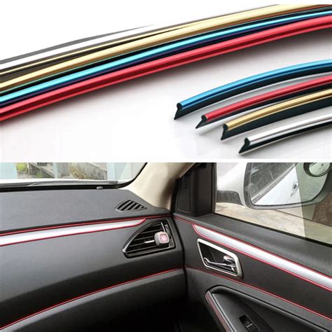 5m Universal Trim Strip Car Interior Decorative Thread Stickers Decals