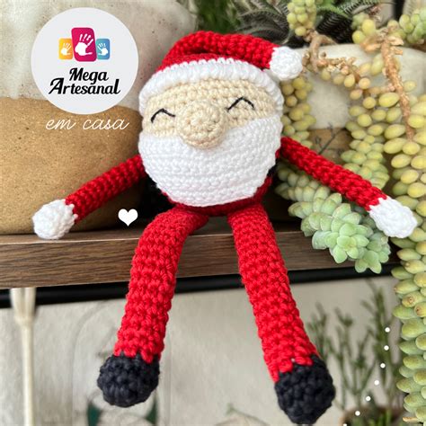 Papai Noel Amigurumi F Cil Feito Fio Bellinha Mega Artesanal