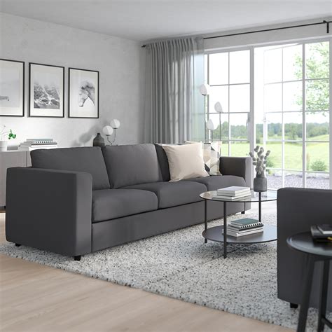 Vimle 3 Seat Sofa Hallarp Grey Ikea