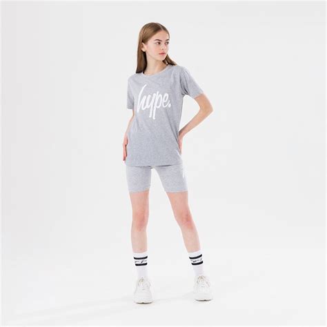 Buy Hype Girls Script T Shirt And Shorts Set Grey