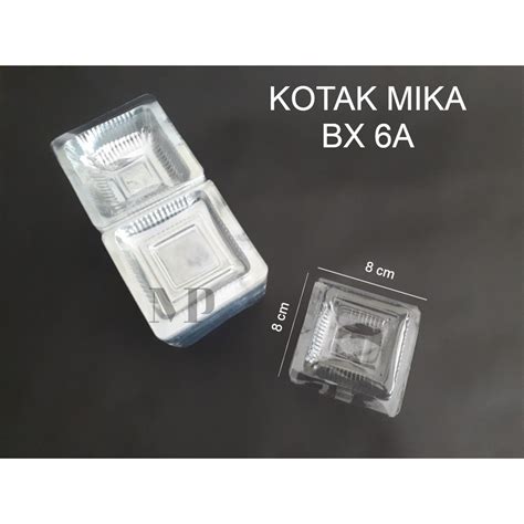 Jual Plastik Mika BX 6A Kotak MIka Box Kue 200 Pcs Shopee Indonesia