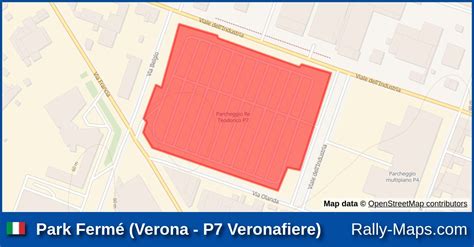 Park Ferm Verona P Veronafiere Stage Map Rally Due Valli