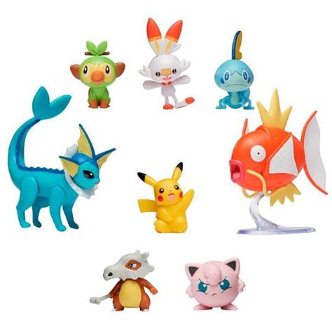 Bonecos Pokémon Battle Figure Multi Pack 8 Figuras Scorbunny