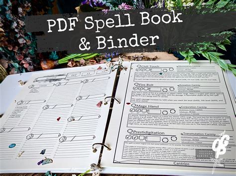 PDF Spell Book & Binder Dnd Prop Printable Form Fillable PDF for ...