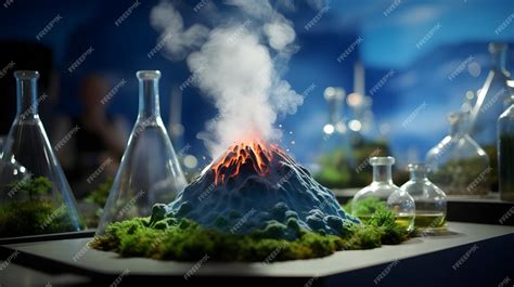 Premium Photo | An engaging science fair display with miniature ...