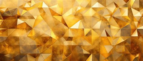 Elevate Your Interior With This Abstract Triangular Gold Mosaic Tile