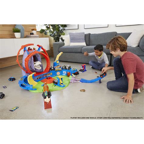 Hot Wheels Monster Trucks T Rex Volcano Arena Mattel Tates Toys Australia The Best Toys