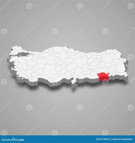 Mardin Region Location within Turkey 3d Map Stock Vector - Illustration of government, political ...