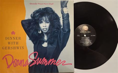 Vintage Vinyl Record Album By Donna Summer Titled Dinner With