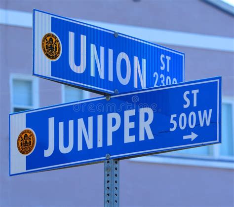 San Diego Street Name Sign Stock Photo Image Of Exit Landmark