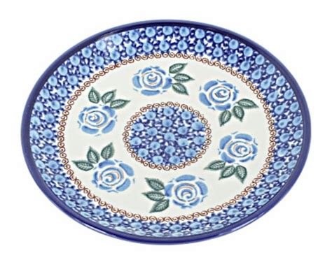 Blue Rose Polish Pottery Roses Are Blue Dessert Plate 1 Fred Meyer