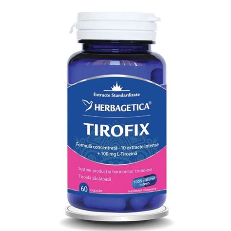 Herbagetica Tirofix Capsule X 60 Pret Avantajos Minifarm