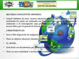 RECURSOS EDUCATIVOS ABIERTOS PPT Descarga Gratuita