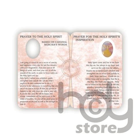 Holy Spirit Prayer Card Booklet