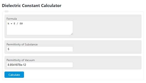 Dielectric Constant Calculator - Calculator Academy