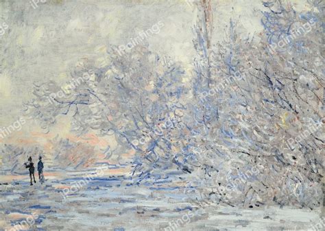 Snow At Vetheuil Painting By Claude Monet Reproduction Ipaintings