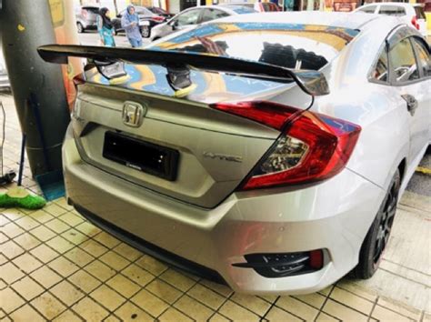 Honda Civic Fc Carbon Fiber Rs Varis Si Style Rear Boot Trunk Top