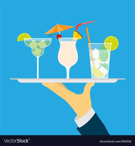 Cocktails Royalty Free Vector Image Vectorstock