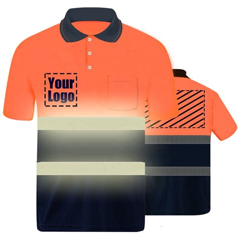 Safety Polo Shirts High Visibility Reflective Gold Supplier Yoweshop