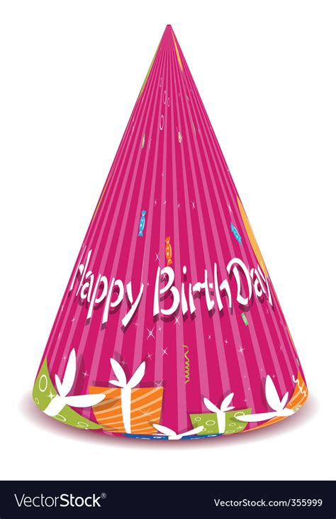 Birthday cap Royalty Free Vector Image - VectorStock