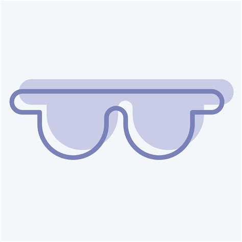 Icon Safety Glasses Related To Carpentry Symbol Two Tone Style Simple Design Editable Simple