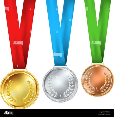 Bronze Medals Ribbon Stock Vector Images Alamy