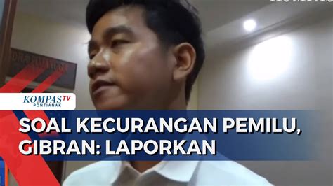 Cawapres Gibran Persilakan Laporkan Kecurangan Pemilu Termasuk Dugaan