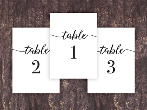 This Printable Wedding Table Number Template Has A Black And White