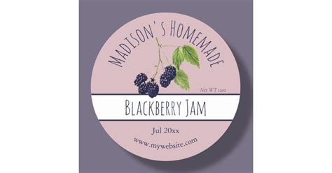 Homemade Blackberry Jam Labels | Zazzle