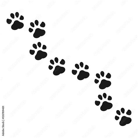 Paw Print vector illustration. Stock Vector | Adobe Stock