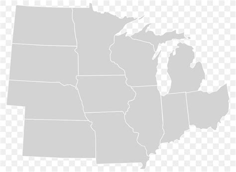 Midwestern United States Blank Map Map Collection Geography, PNG ...