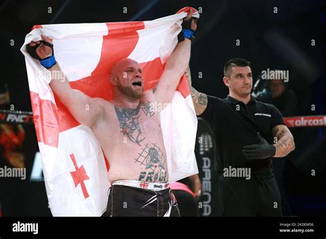 Quentin Domingos Of Portugal Fights Against Shota Betlemidze Of Georgia