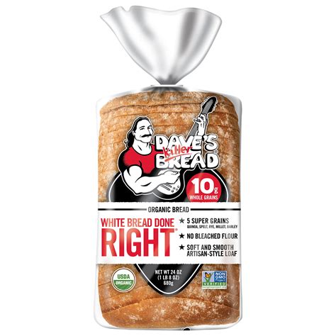 Daves Killer Bread White Bread Done Right Organic Bread Loaf 24 Oz