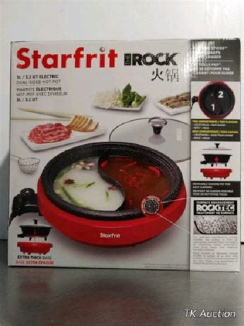TK Auctions Starfrit The Rock Dual Sided Electric Hot Pot