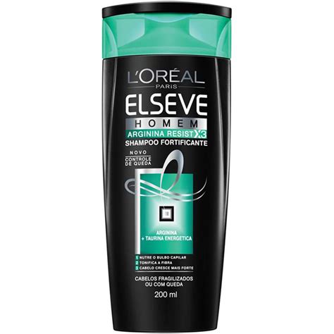 Shampoo Loréal Paris Elséve Arginina X3 Homem 200 Ml Submarino