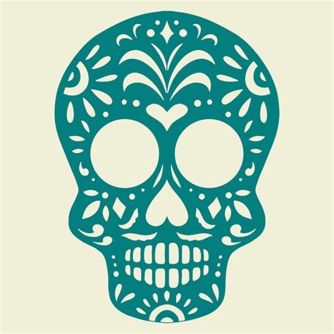 Premium Vector Mexican Skull Candy Illustration Silhouette