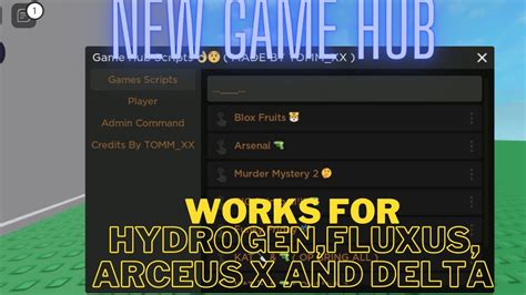 Game Hub Works For Hydrogen Fluxus Delta And Arceus X Youtube