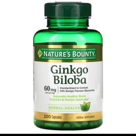 Jual Nature S Bounty Ginkgo Biloba 60 MG ISI 200 Hp Capsules Jakarta