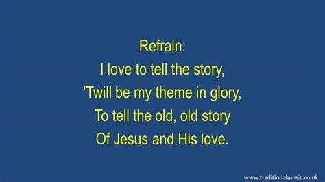 I Love To Tell The Story Hymn Lyrics And Music Youtube