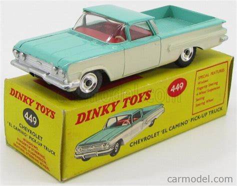 DINKY ENGLAND 449 Escala 1 43 CHEVROLET EL CAMINO PICK UP LIGHT BLUE