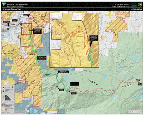 Palisade Plunge Trail Map map by Bureau of Land Management - Colorado ...