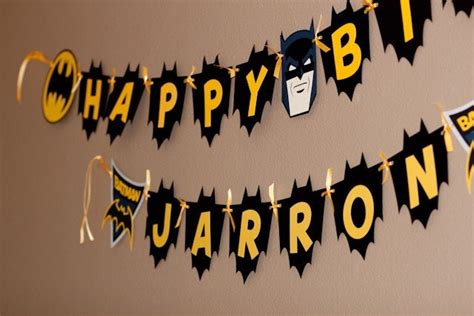 Batman Birthday Banner with Customized Name