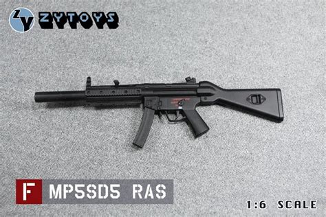 New 16th Mp5 Submachine Gun Mp5sd5 Ras Black Plastic Material Cant Be