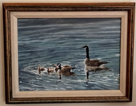 Geese Oil On Canvas 1989 Northern Great Lakes Trading Co