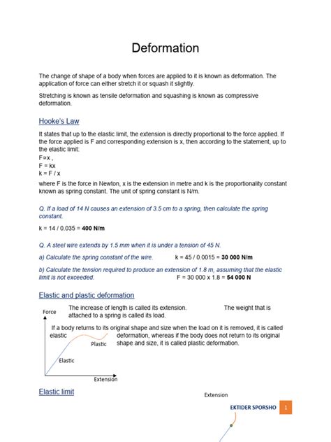 Deformation | PDF | Deformation (Engineering) | Young's Modulus 