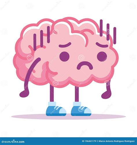 Isolated Brain Tired Emoji Stock Vector Illustration Of Face 196461179