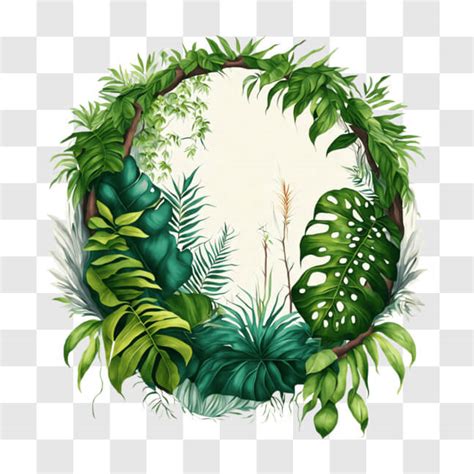 Download Tropical Botanical Frame For Nature And Decorative Use Png