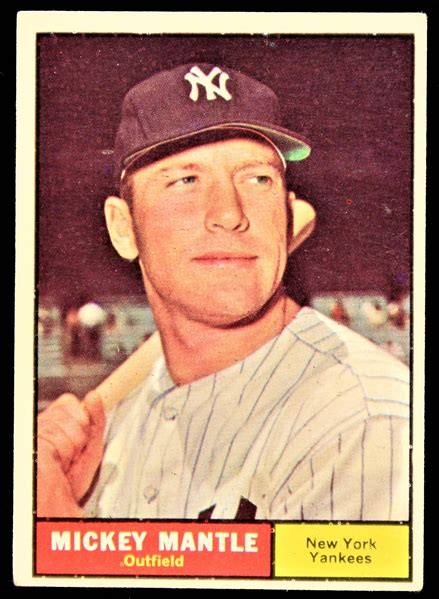 Lot Detail Mickey Mantle New York Yankees Topps Baseball Trading